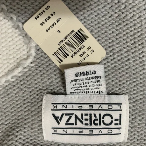 Pink Forenza V Neck Sweater - Picture 2 of 3